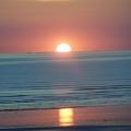coucher du soleil sur les îles Chausey